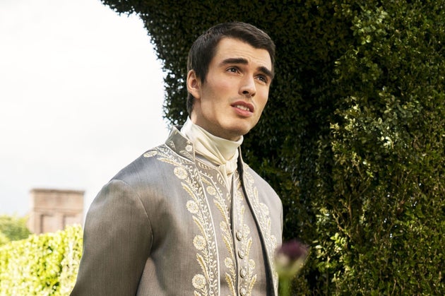 Corey Mylchreest as King George in Queen Charlotte: A Bridgerton Story