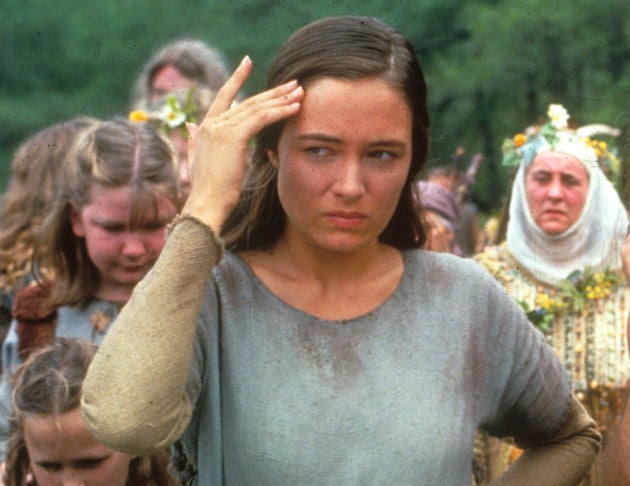 Catherine McCormack pictured on the set of Braveheart