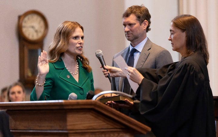 North Carolina Supreme Court Justice Allison Riggs was sworn in more than five months after winning her seat in 2024 after her GOP opponent tried to sue to overturn the election results on specious charges.