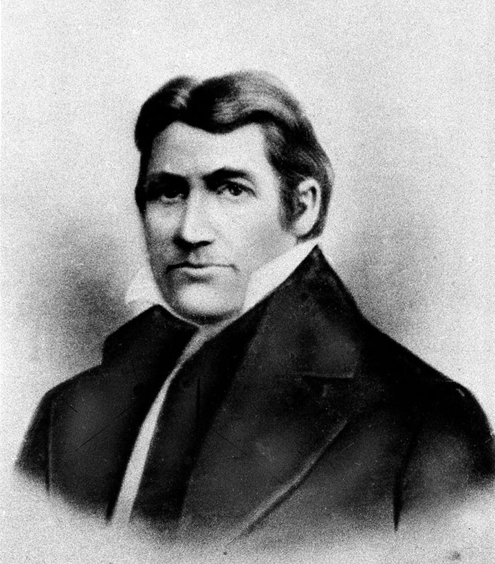 Davy Crockett, American pioneer and member of the U.S. Congress, is shown in an undated portrait drawing. He was born in 1786 and died in 1836 at the Alamo in San Antonio.