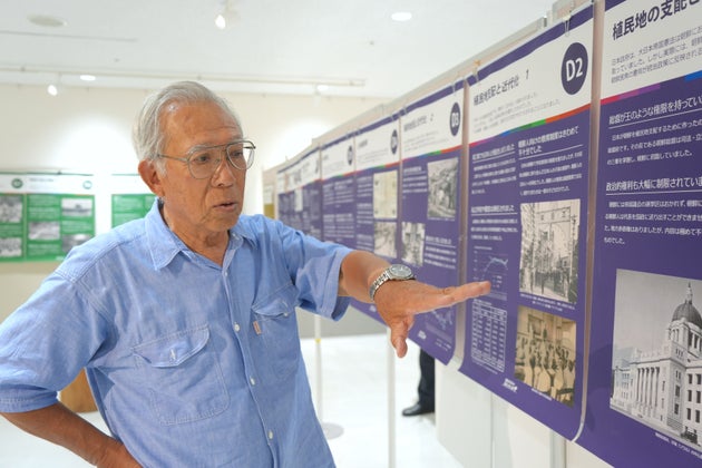 「戦争の加害パネル展」実行委員の竹岡健治さん