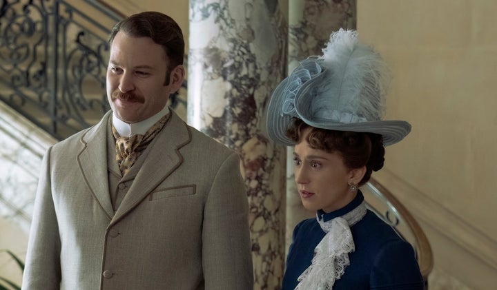 Actors Ben Lamb and Taissa Farmiga in "The Gilded Age."