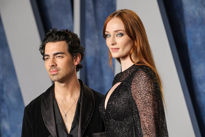 Joe Jonas and Sophie Turner attend the 2023 Vanity Fair Oscar Party on March 12, 2023 in Beverly Hills, California.