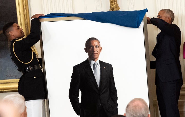 The unveiling of former president Barack Obama’s official White House portrait in 2022.