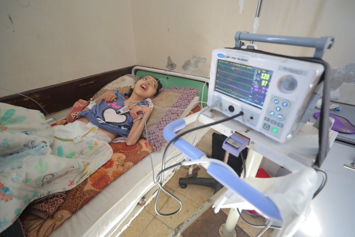 Israel Kills 25 Assist-Seekers As Netanyahu Says He'll 'Enable' Palestinians To Depart Gaza 4 Hibatullah Hani al-Hazin remains in critical condition while receiving treatment for severe malnutrition and bone deterioration, at Al-Aqsa Martyrs Hospital in Deir al-Balah, Gaza, on Aug. 11, 2025.