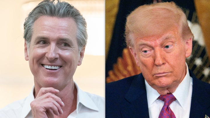 California Gov. Gavin Newsom and President Donald Trump.
