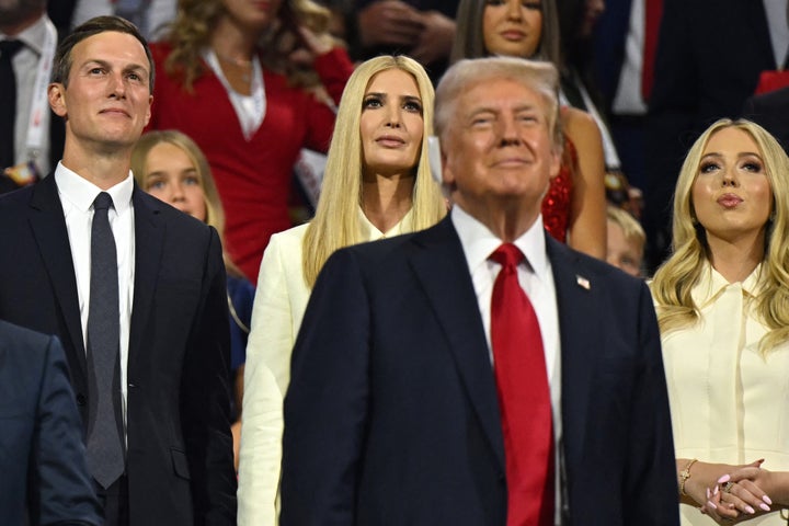 Ivanka Trump is back in the White House with a new directive of her father 1 Jared Kushner, Ivanka Trump and Tiffany Trump support Donald Trump during the last day of the National Republican Convention of 2024 on July 18, 2024.