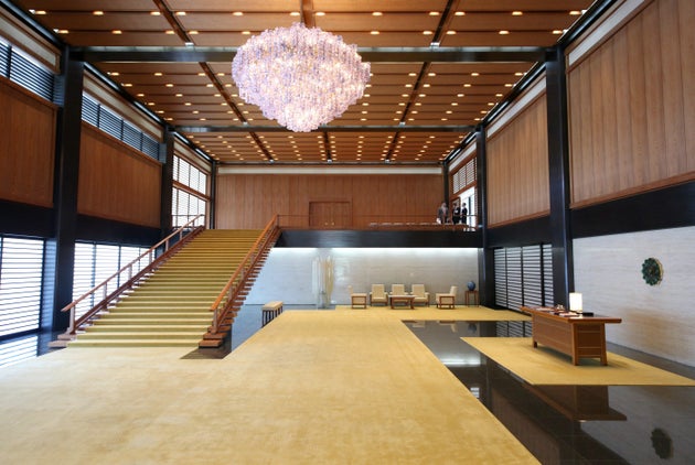 皇居・宮殿「北溜」。こども霞が関見学デーでも見学したと見られる。撮影＝2019年4月19日［代表撮影］