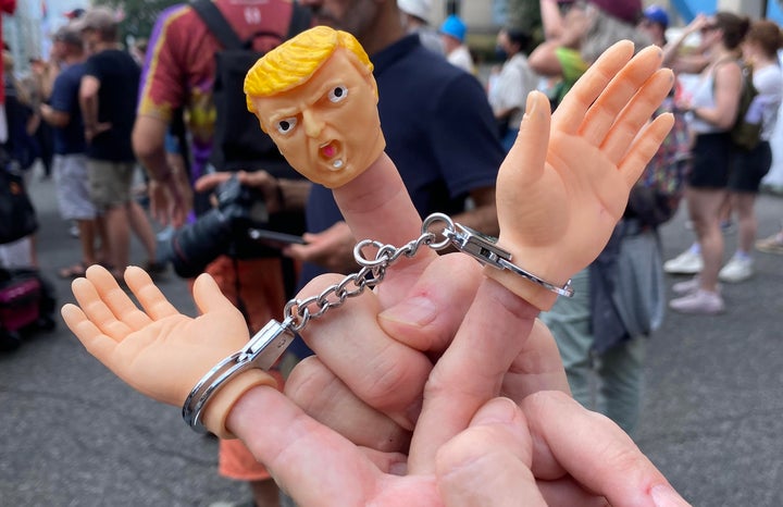 A D.C. resident protesting Trump's takeover of D.C. police said Trump needs to keep "his tiny hands" off the city.