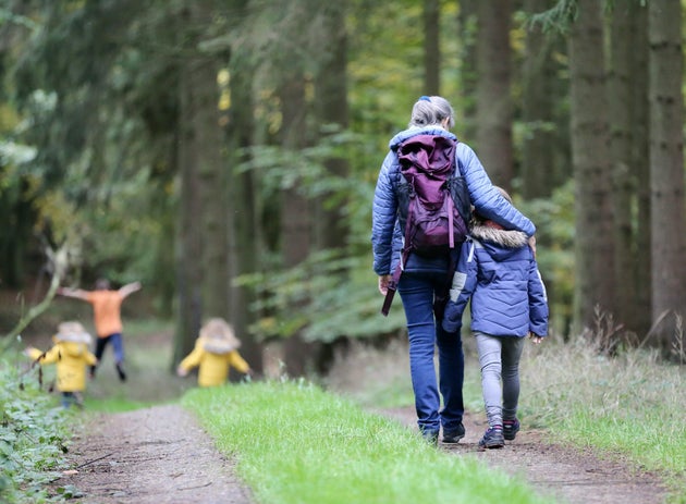 Family walking together