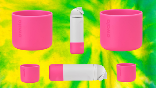 Silicone Boot & Strap Set For Owala 32 Oz – Cute Monogram Accessory (Pink, Letter Z)
