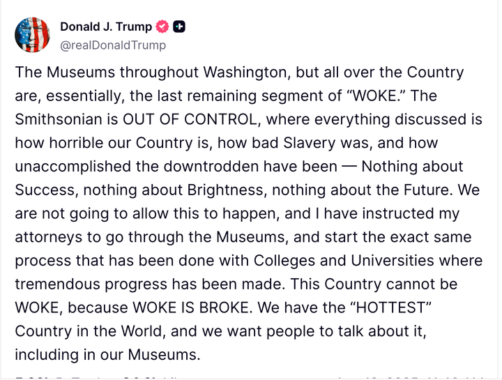 Postagem do TruthSocial: https://truthsocial.com/@realdonaldtrump/posts/115056914674717313