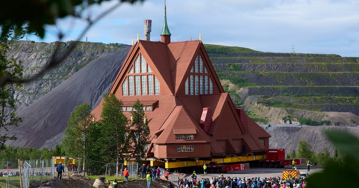 Watch This Church Being Moved Down The Road Before A Mine Swallows Its Town