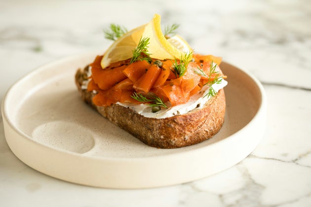 Salmon on bread