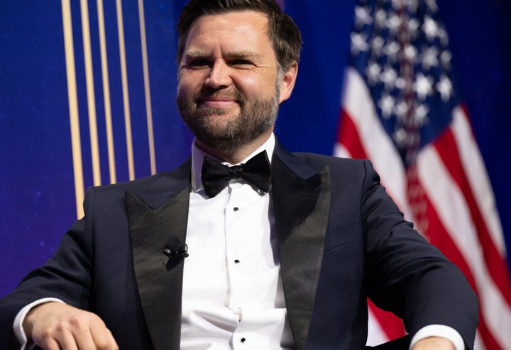 Vice President JD Vance speaks during the Fifth American Anniversary Compass gala at the National Building Museum in Washington, DC, on June 3, 2025.