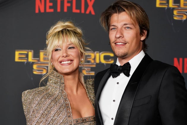 Millie Bobby Brown and Jake Bongiovi at the premiere of The Electric State earlier this year