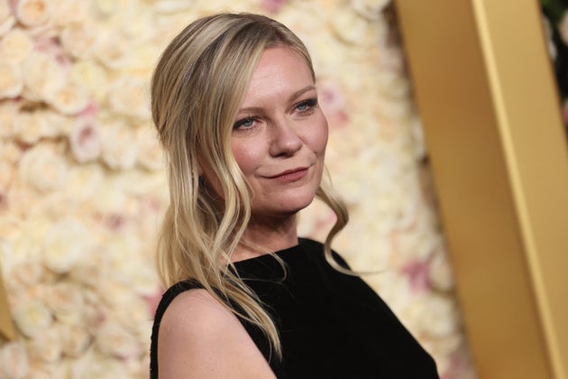 Kirsten Dunst arrives for the 82nd annual Golden Globe Awards at the Beverly Hilton hotel in Beverly Hills, California, on Jan. 5, 2025. 