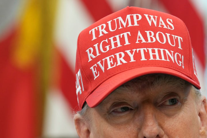 President Donald Trump speaks in the Oval Office of the White House, Friday, Aug. 22, 2025, in Washington. (AP Photo/Jacquelyn Martin)