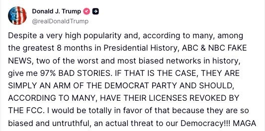 What do the dictators sound: Trump was torn after a new publication of social media 1 Donald Trump in social truth