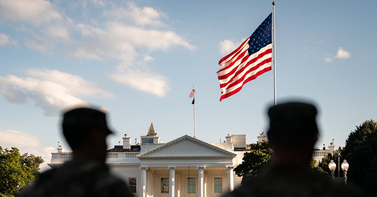 Protester Sets Flag Ablaze Outside White House Hours After Trump's Order