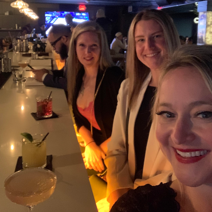 The author (right) with Mary (left) and Casey