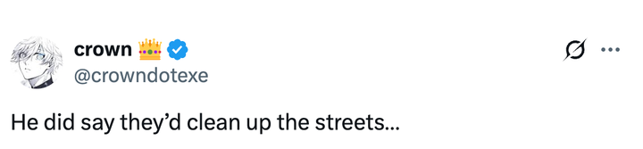 Trump spinned hilariously for making the National Guard reach DC and collects garbage 3 Screen capture @crowndotexe through x