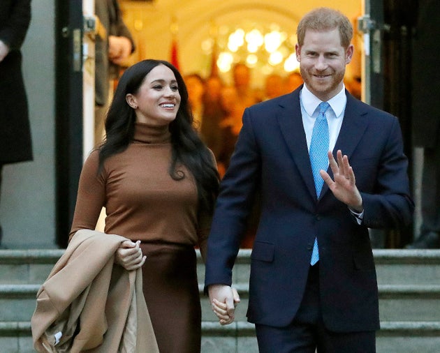 Meghan Markle and Prince Harry pictured in January 2020