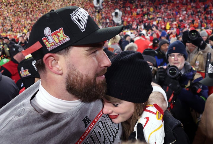 From Left: Travis Kelce and Taylor Swift went public with their relationship in late 2023.