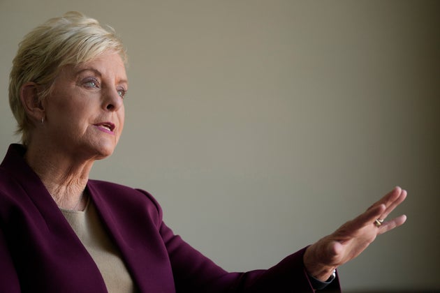 Cindy McCain, executive director of the World Food Program, speaks during an interview with The Associated Press in Cairo, Egypt, Saturday, Oct. 21, 2023.