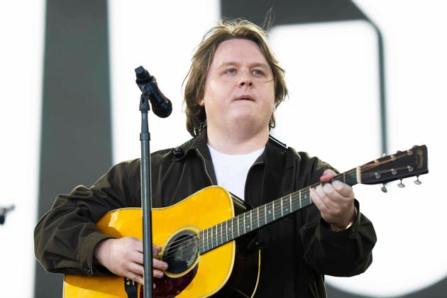 Lewis Capaldi on stage at Glastonbury in June