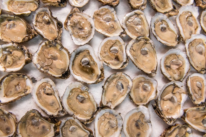 Freshly shucked wild oysters at a restaurant in Baltimore, MD. (Photo by: Edwin Remsberg/VW PICS/UIG via Getty Image)