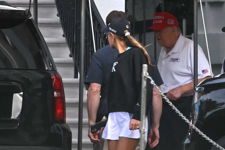 Trump was photographed en route to play golf on the morning of Aug. 30.