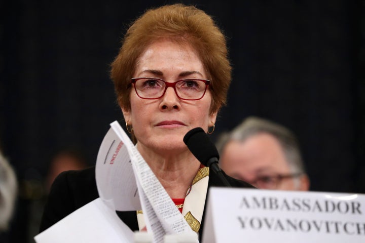Trump's Envoys Are Ticking Off Different International locations. The White Home Is not Doing A lot About It. 1 FILE - In this file photo dated Friday, Nov. 15, 2019, former U.S. Ambassador to Ukraine Marie Yovanovitch testifies before the House Intelligence Committee on Capitol Hill in Washington. (AP Photo/Andrew Harnik, FILE)