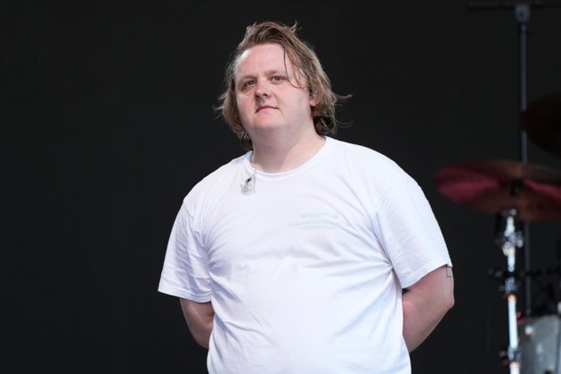 Lewis Capaldi on stage at Glastonbury in 2023
