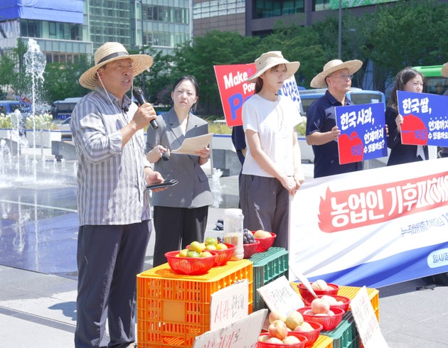 慶尚南道・咸陽でりんご農業を営む、原告のマ・ヨンウンさん