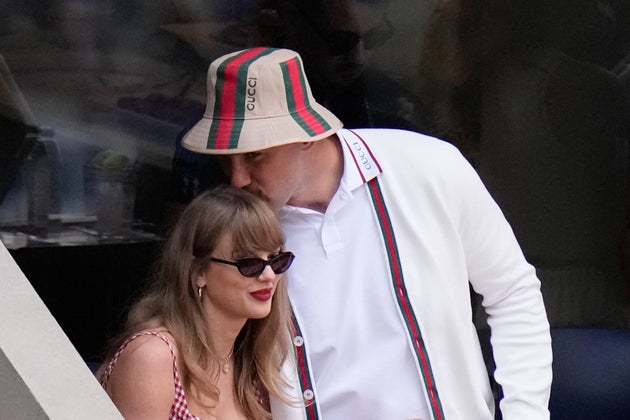 Travis Kelce and Taylor Swift pictured together last year