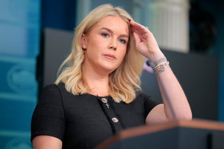 White House press secretary Karoline Leavitt speaks during a press briefing in August.