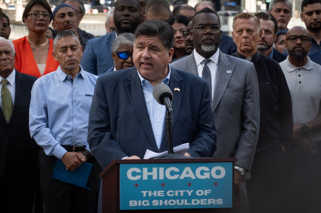 Illinois Gov. JB Pritzker (D) declared that he would pursue justice against Trump and anyone who "hurt" the people of Chicago as Trump threatened to send troops into the city in August.