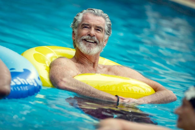 Ron tries out some aqua-aerobics in one memorable scene of The Thursday Murder Club