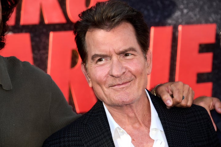 Charlie Sheen called it "liberating" to be talking publicly about his sexual experiences with men.