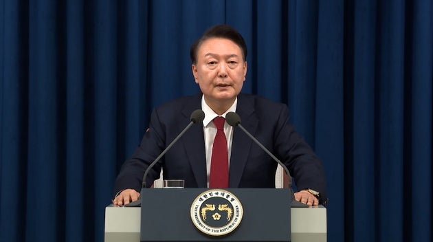 非常戒厳を宣布した尹前大統領