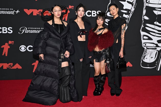 KPop Demon Hunters stars Audrey Nuna, Ejae, Rei Ami and May Hong attend the VMAs, where their song Golden was up for Song Of The Summer