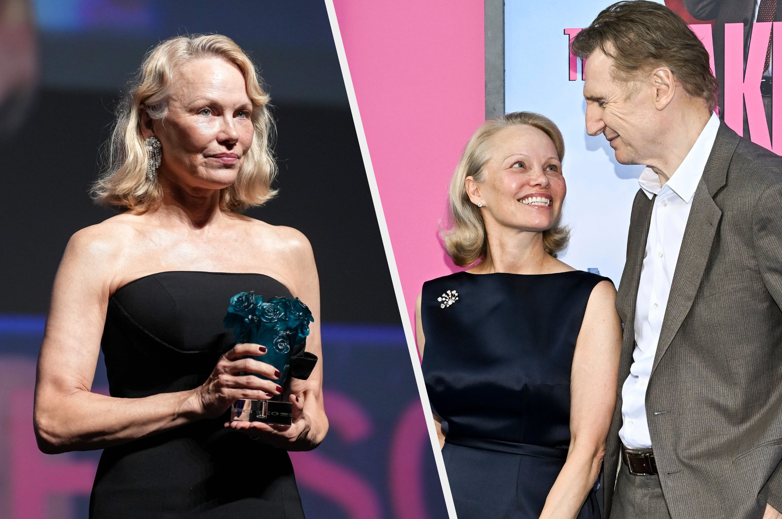 Pamela Anderson Takes On Critics Who Said She And Liam Neeson Faked A Romance