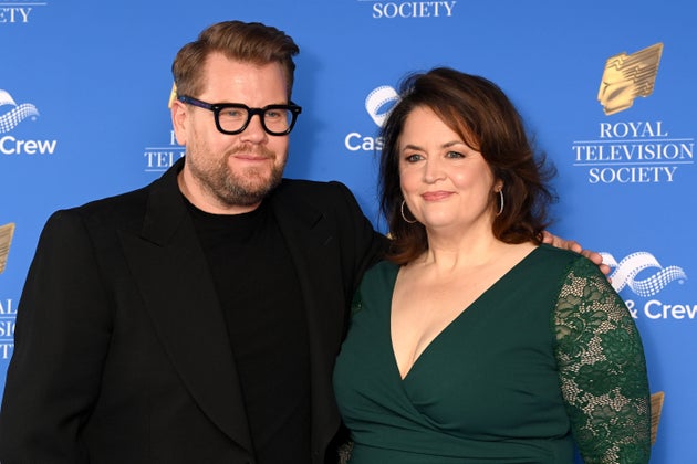 James Corden and Ruth Jones at The Royal Television Society Programme Awards in March