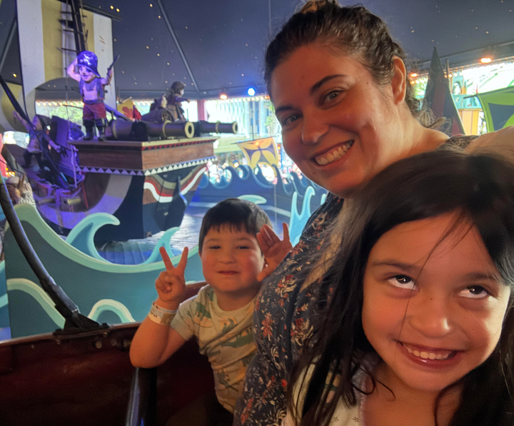 The author and her children in Copenhagen, Denmark.