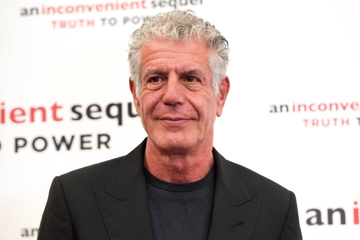 In the film, Deen makes a snide comment about late chef Anthony Bourdain's 2018 suicide. He's pictured here in 2017.