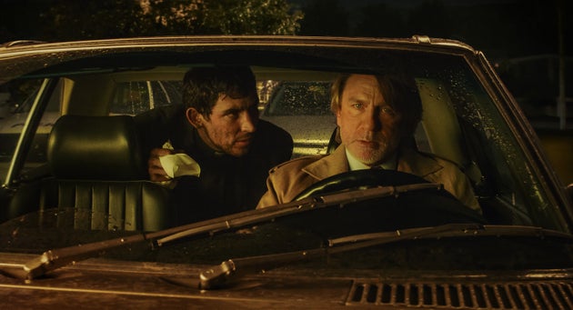 Josh O'Connor and Daniel Craig in Wake Up Dead Man