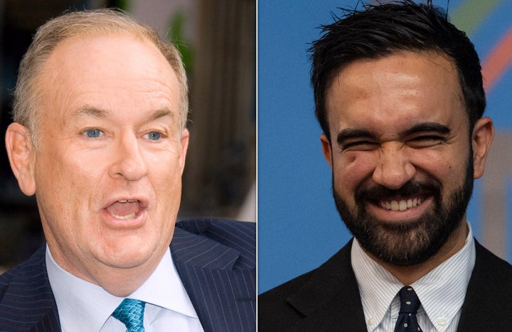 Bill O'Reilly (left) said Monday that electing Zohran Mamdani (right) as mayor of New York City will lead to "anarchy."