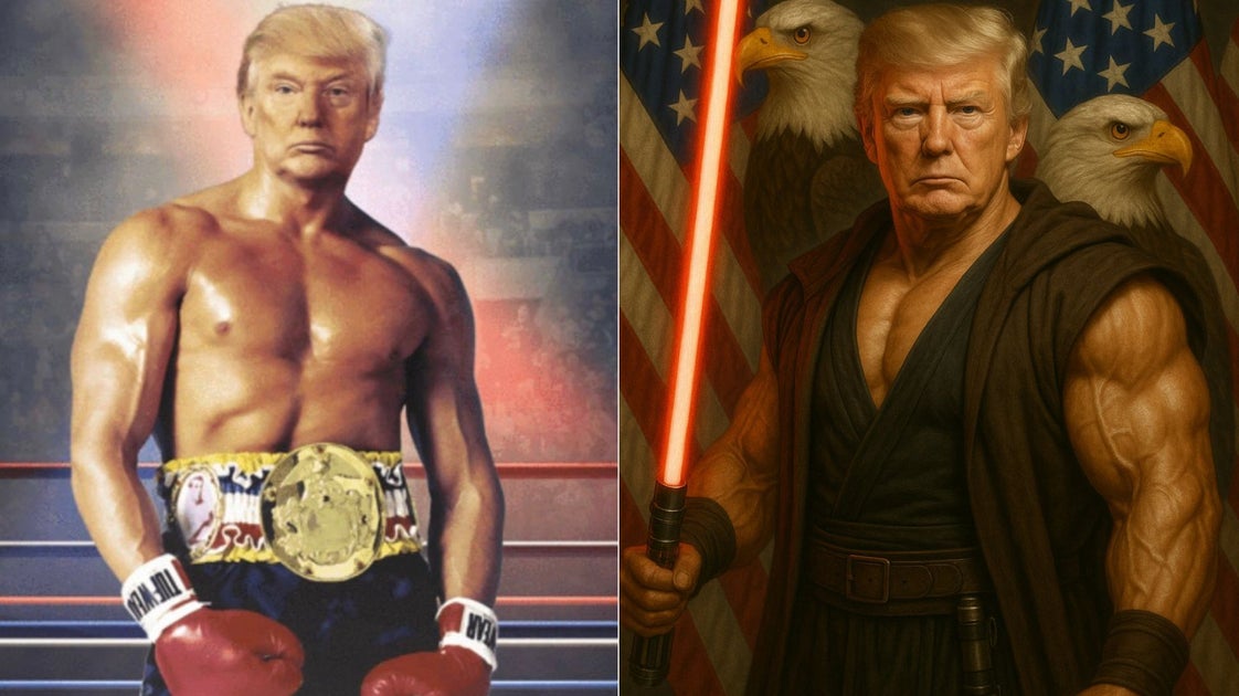 Image for article Whos Actually Into Trumps Buff Guy AI Propaganda? Experts Have Theories.