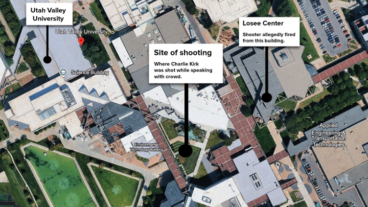 Charlie Kirk Useless After Being Shot At Utah Occasion 1 Utah Valley University, where Charlie Kirk's shooting took place.